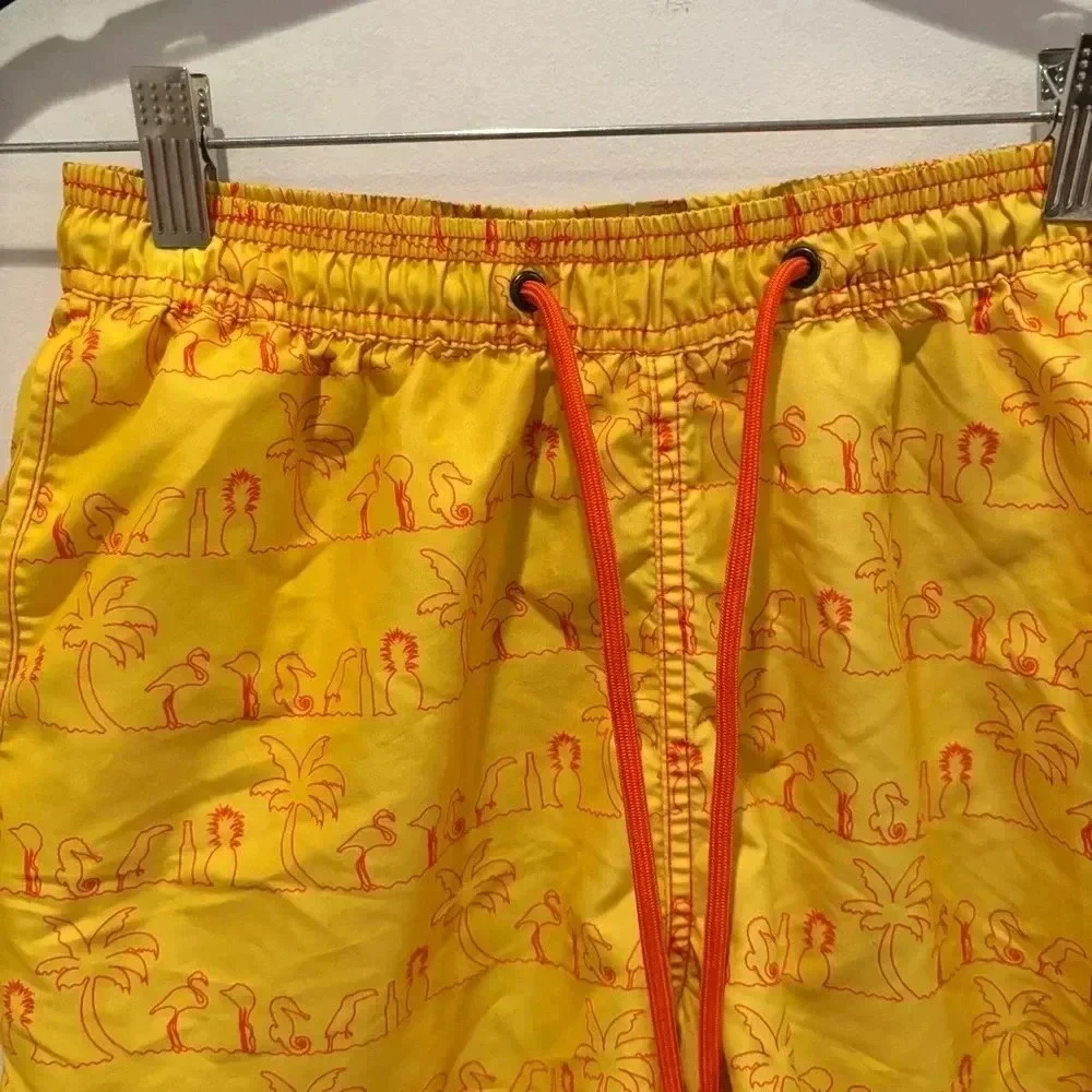 Beach Bros Vintage Mens Swimming Trunks Size M Tropical Vintage Pattern